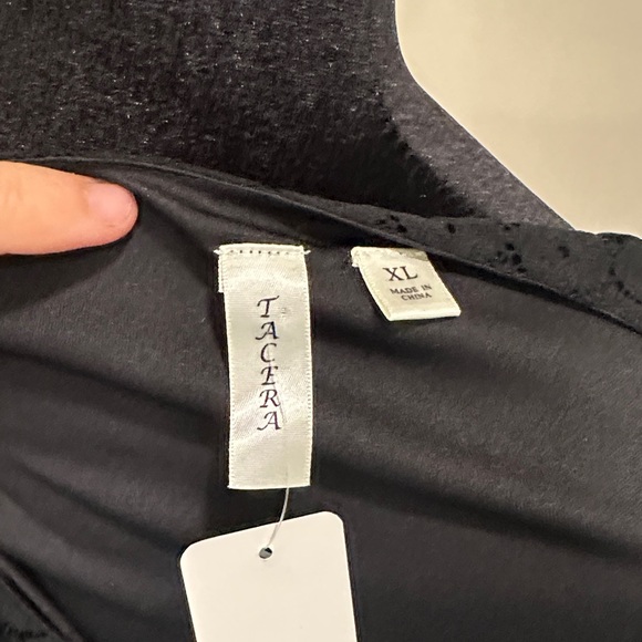 Tacera Black A-line Long Sleeve Lace Midi Dress XL - Picture 9 of 12